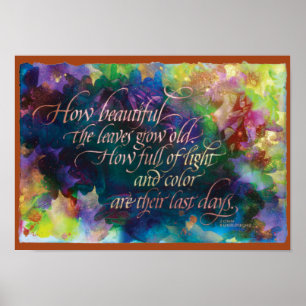 How Beautiful the Leaves, Print, 17"x12" Poster