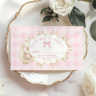How big is belly Silly Goose Pink Gingham Enclosure Card