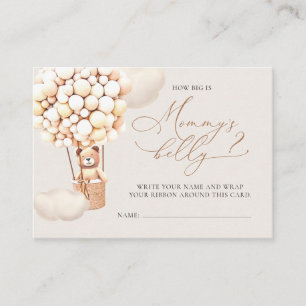 How Big Is Her Belly Tickets - Brown Bear Balloons Enclosure Card