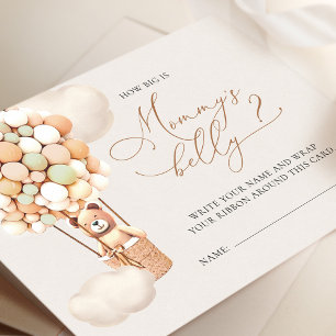 How Big Is Her Belly Tickets - Brown Bear Balloons Enclosure Card