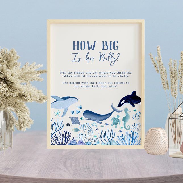 How Big is Her Belly Under Sea Baby Shower Game (Creator Uploaded)