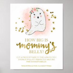 How Big is Mommy's Belly Baby Shower Game Sign