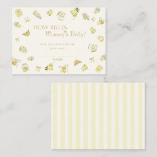 How Big Is Mommys Belly Citrus Baby Shower Enclosure Card