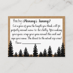 How Big is Mommys Tummy Baby Shower Game Enclosure Card