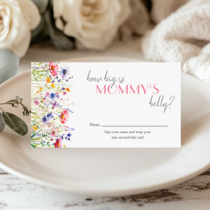 How Big Is Mummy Belly Floral Shower Game Enclosure Card