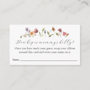 How Big is Mummy's Belly Baby Shower Game Card