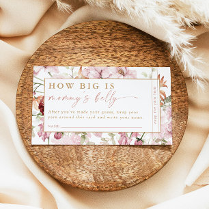 How Big is Mummy's Belly Baby Shower Game Card