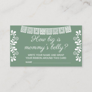 How Big Is Mummy's Belly Baby Shower Game Enclosure Card