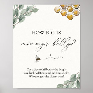 How Big is Mummy's Belly Bee Eucalyptus Sign