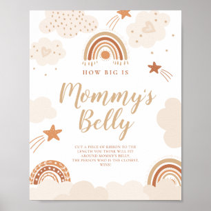 How Big is Mummy's Belly Boho Rainbow Sign