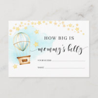 How big is mummy's belly card hot air balloon