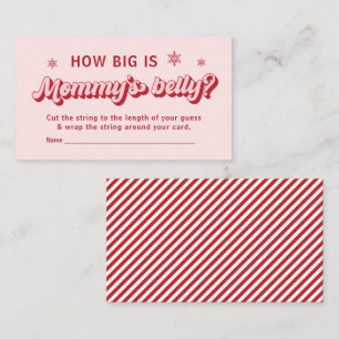 How Big Is Mummy's Belly Christmas Baby Shower Enclosure Card