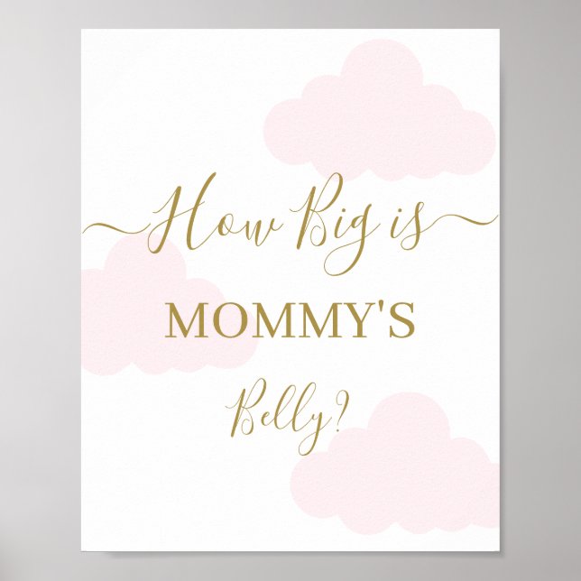 How Big is Mummy's Belly Clouds sign (Front)