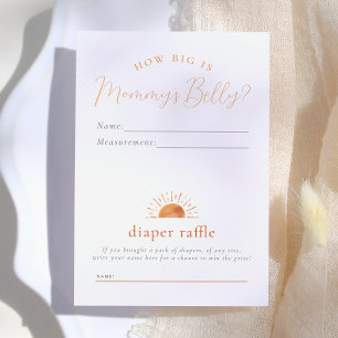 How Big is Mummy's Belly & Diaper Raffle Invitation