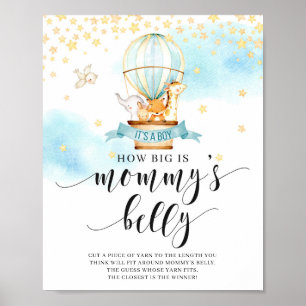 How big is mummy's belly game sign hot air balloon