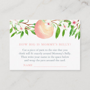 How Big Is Mummy's Belly Peaches Baby Shower Game Enclosure Card