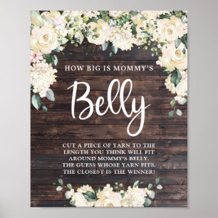How big is mummy's belly sign game wood rustic