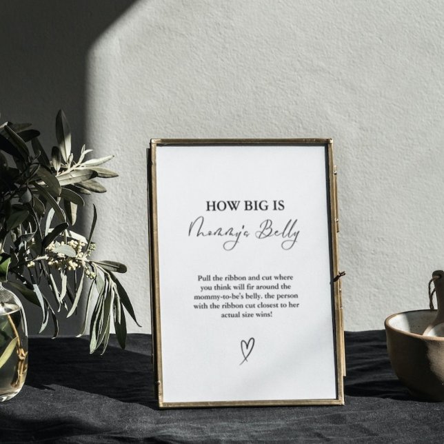 How Big is the mummy's belly Baby Shower Game  Poster (Creator Uploaded)