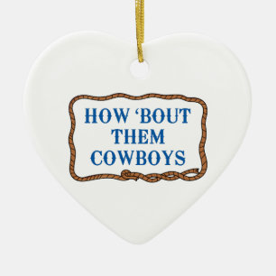 HOW BOUT THEM COWBOYS CERAMIC TREE DECORATION