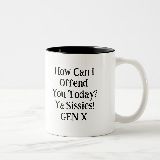 How Can I Offend You Today? Two-Tone Coffee Mug (Right)