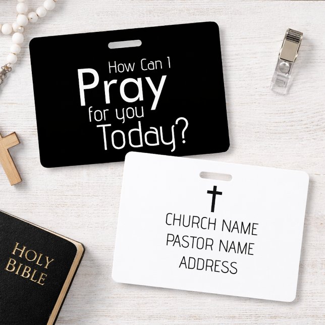 How Can I Pray For YOU? Christian ID Badge (Creator Uploaded)