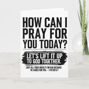 How Can I Pray For You Today Christian Bible Need  Card