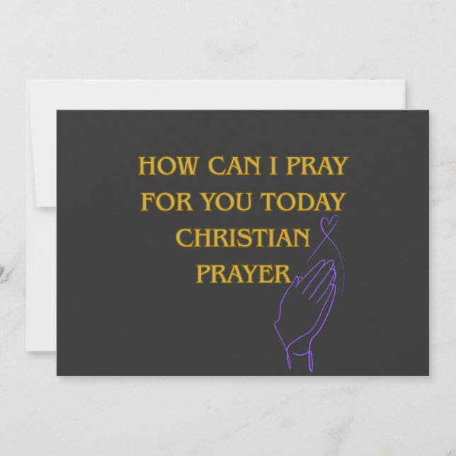 How can I Pray for You Today Christian Prayer Invitation (Front)