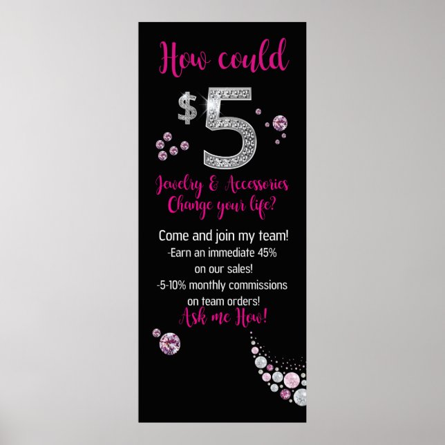 How could $5 jewellery change your life poster dig (Front)