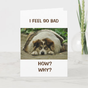 HOW COULD I? FEEL SO BAD BELATED BIRTHDAY CARD