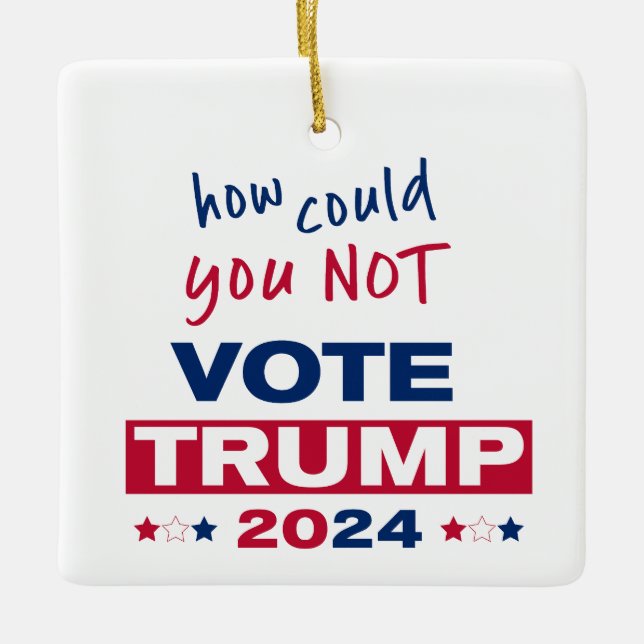 How could you NOT Vote TRUMP 2024  Ceramic Ornament (Front)