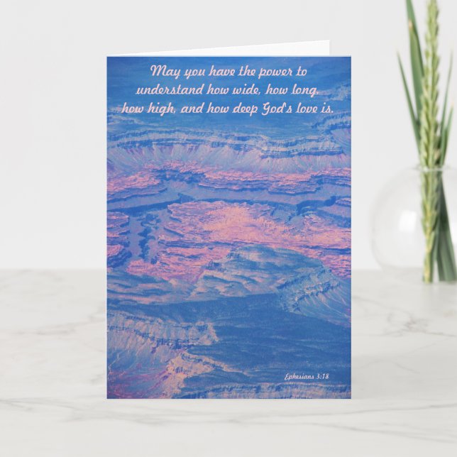 How Deep God's Love Greeting Card (Front)