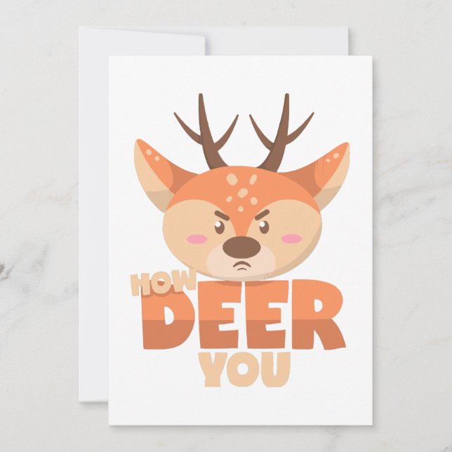 How Deer You  Invitation (Front)