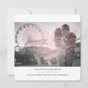 How Do I Love Thee Poem Wedding Photo Announcement