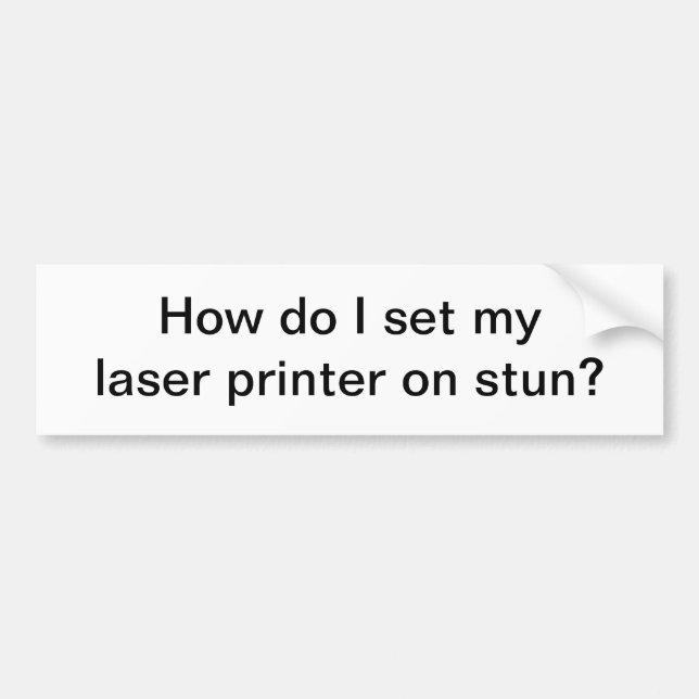 How do I set  - bumper sticker (Front)