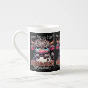 How Do I Take My Coffee? Seriously Very Seriously  Bone China Mug