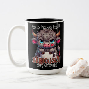 How Do I Take My Coffee? Seriously Very Seriously  Two-Tone Coffee Mug