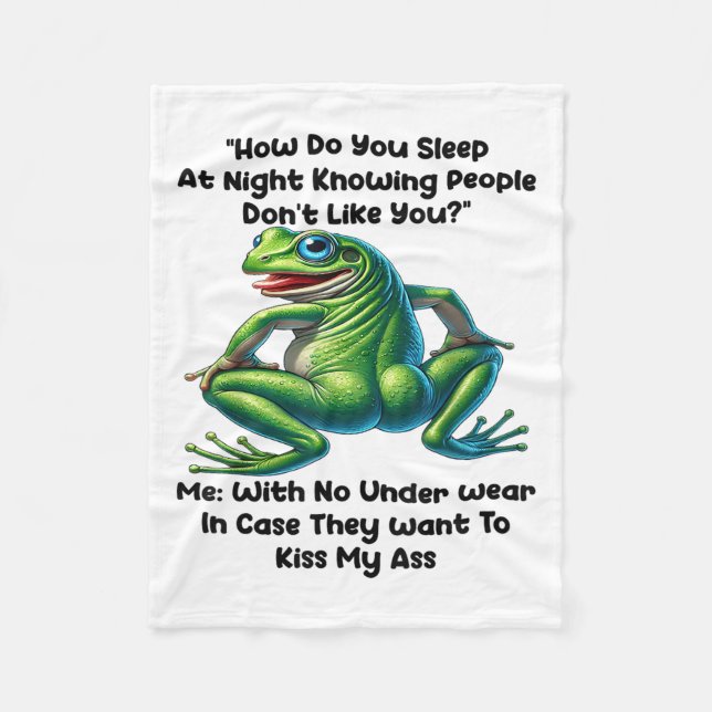 How Do You Sleep At Night Knowing People Don't Lik Fleece Blanket (Front)