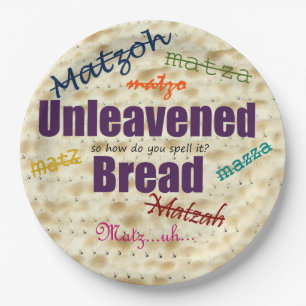 How Do You Spell Matzah Paper Plate for Passover