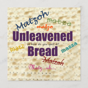 How Do You Spell Matzoh Seder Invitation