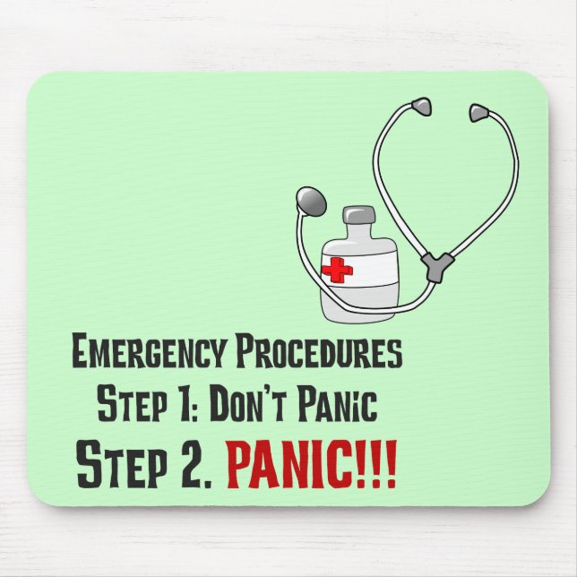 How Doctors Respond to Your Emergency Mouse Mat (Front)