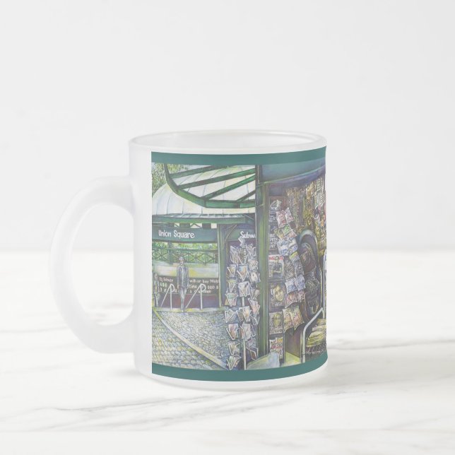 How Does One Image, Unimaginative? Frosted Glass Coffee Mug (Left)