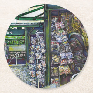 How Does One Image, Unimaginative? Round Paper Coaster