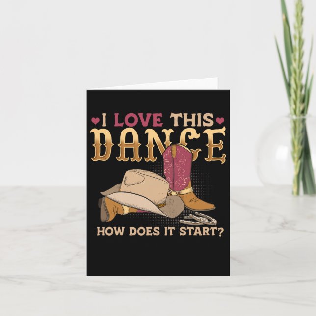 How Does This Dance Start Line Dancer Country 1  Card (Front)