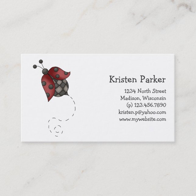 How Does Your Garden Grow · Ladybug Business Card (Front)