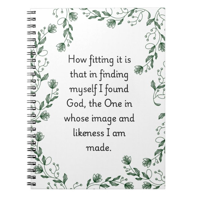 How Fitting It Is - Spiral Photo Notebook (Front)