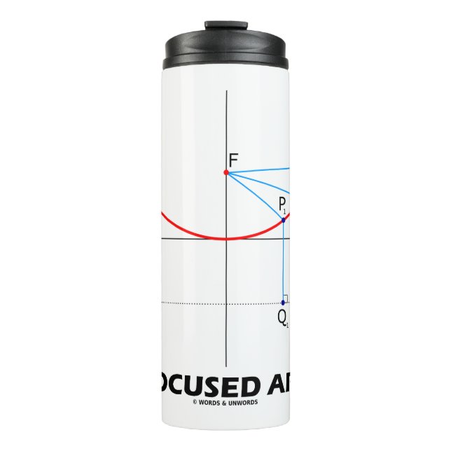 How Focused Are You? Parabola Graph Geek Humour Thermal Tumbler (Front)