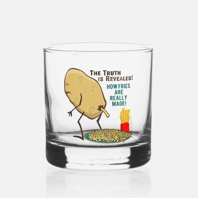 How Fries Are Really Made Potato Whiskey Glass (Front)