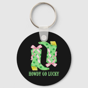How Go Lucky Boots Western St Patricks Day Cowboy  Key Ring