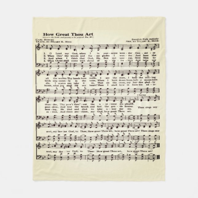 How Great Thou Art  Magnet Fleece Blanket (Front)