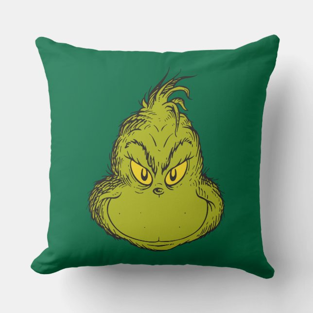 How Grinch Stole Christmas Classic Grinch Cushion (Front)